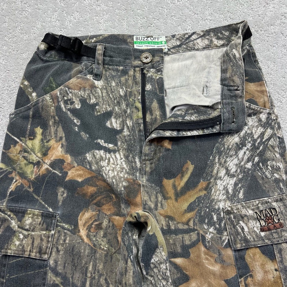 Mad Dog Gear Cargo Pants Mens 32 Brown Camo Buzz Off Outdoor Gorpcore Skate Y2k